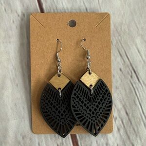 Wooden 2 inch earrings